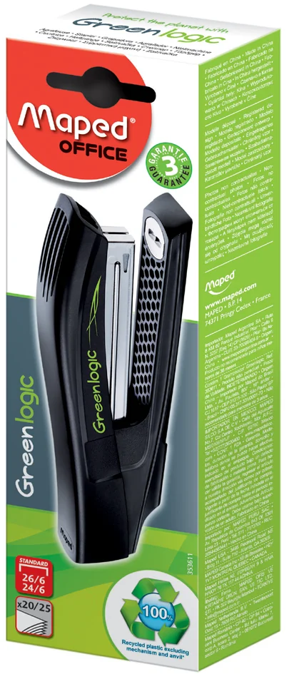 Maped Agrafeuse Full Strip Greenlogic, noir - OEM 353611