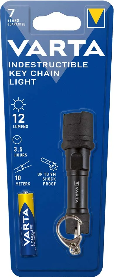 VARTA Lampe de poche 'Indestructible Key Chain', avec 1 pile - OEM 16701 101 421