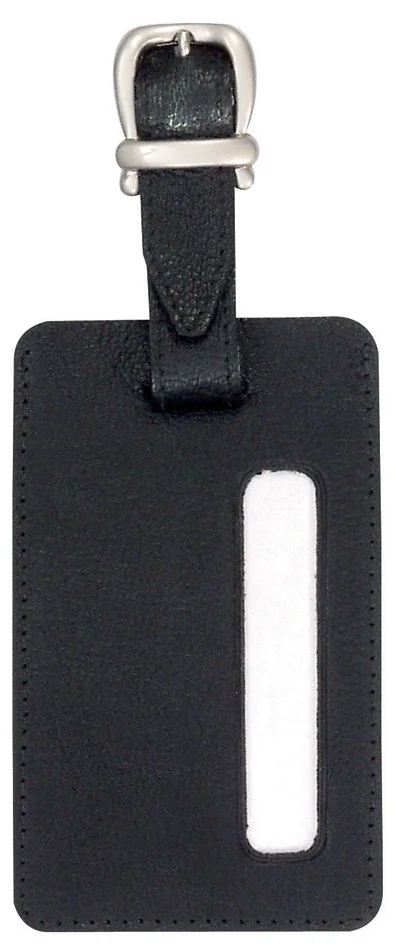 JSA Porte-étiquette de bagage, en cuir, noir - OEM 43118