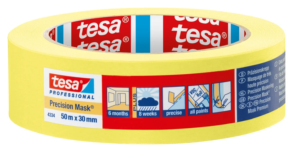 tesa Adhésif masquage papier pour peinture 4334,30 mm x 50 m - lot de 5 - OEM 04334-00002-00
