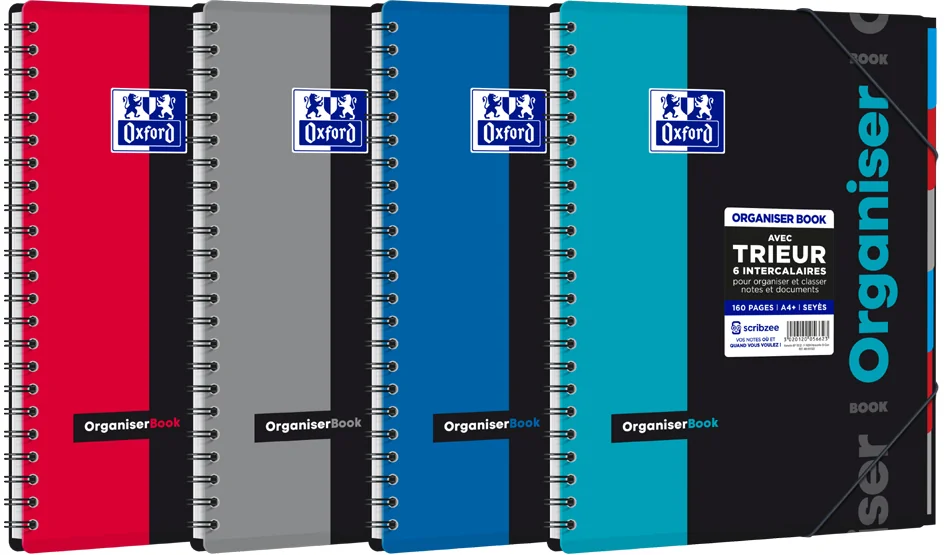 Oxford Etudiants Cahier 'ORGANISERBOOK', A4+, quadrillé - OEM 400019524