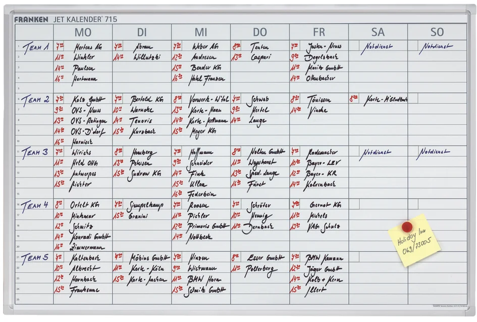 FRANKEN Tableau planning JetKalender, calendrier de semaine - OEM JK715