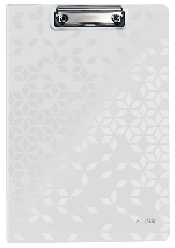 LEITZ Porte-bloc à rabat WOW, A4, polyfoam, blanc métallisé - OEM 4199-00-01