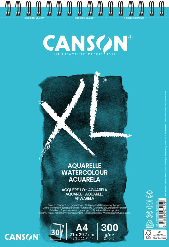 CANSON Bloc à croquis et études XL Aquarelle, A4 - OEM C400039170