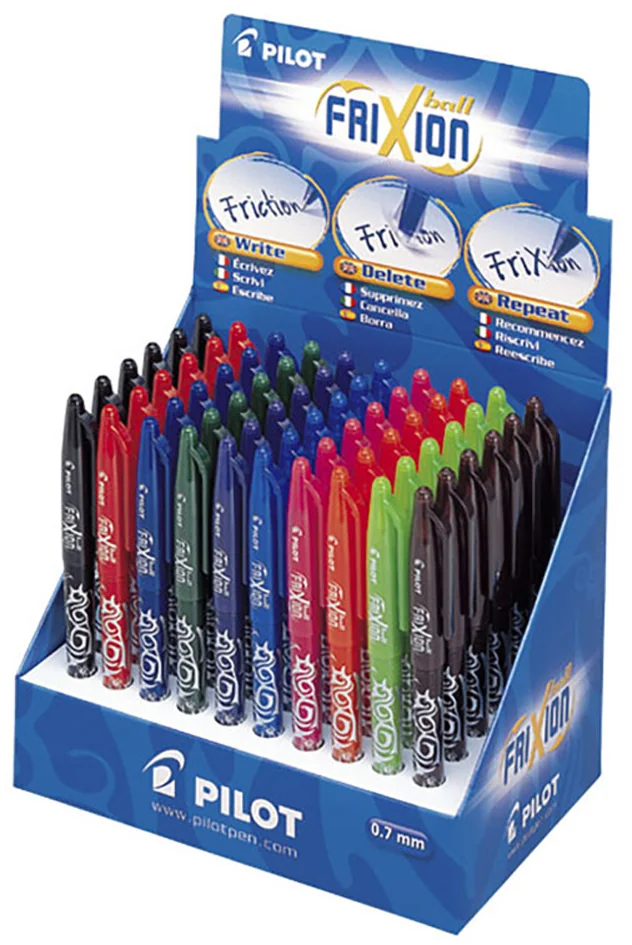 PILOT Stylo roller FRIXION BALL 07, présentoir de 60 pièces - OEM 401879