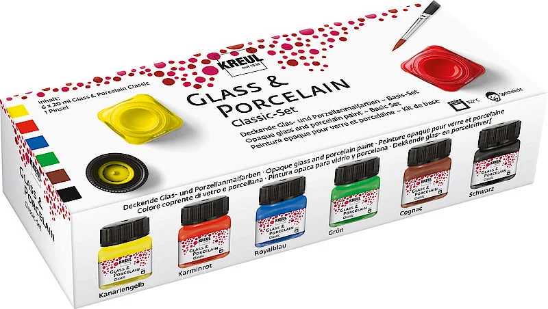 KREUL Peinture pour porcelaine 'Glass & Porcelain', kit - OEM 16600