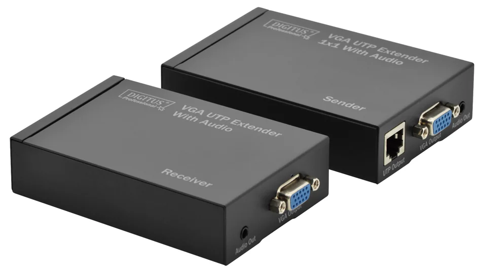 DIGITUS kit extenseur VGA-UTP via cat.5, portée: 300 m - OEM DS-53400