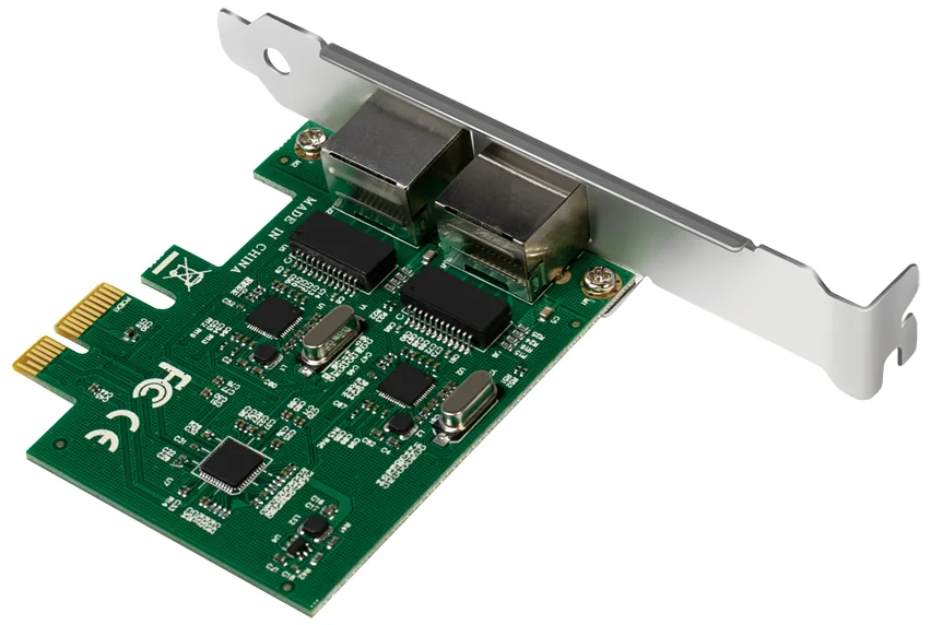 LogiLink Carte réseau PCI Gigabit Ethernet RJ45, 2 ports - OEM PC0075