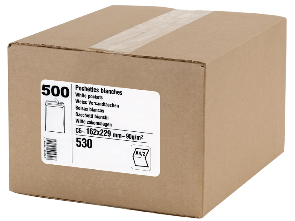 GPV Pochettes d'expédition ECO, C4, 229 x 324 mm, blanc - OEM 532