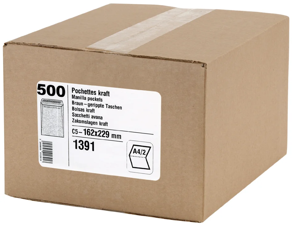 GPV Pochettes d'expédition ECO, C4, 229 x 324 mm, kraft brun - OEM 1395