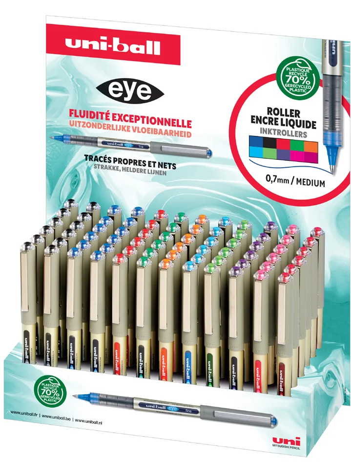 uni-ball Stylo roller eye fine UB157E, présentoir de 120 - OEM UB157E/10D
