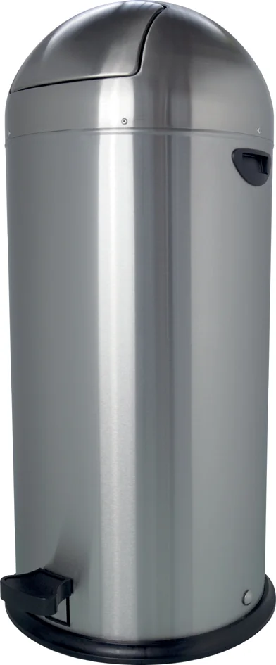 helit Poubelle à pédale 'the step dome', 52 litres, argent - OEM H2405400