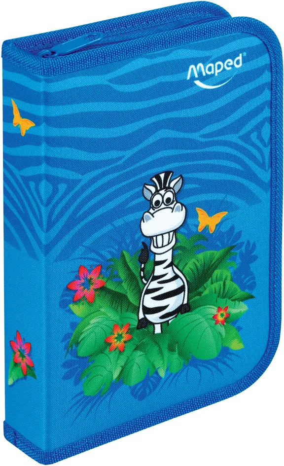 Maped Etui pour écolier Jungle, en polyester, bleu, garni - OEM 967814