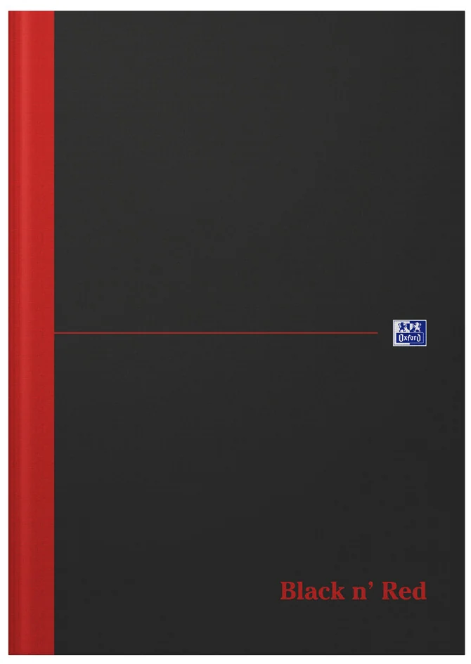 Oxford bloc-notes Black n' Red - à reliure, A4, ligné - OEM 400047606