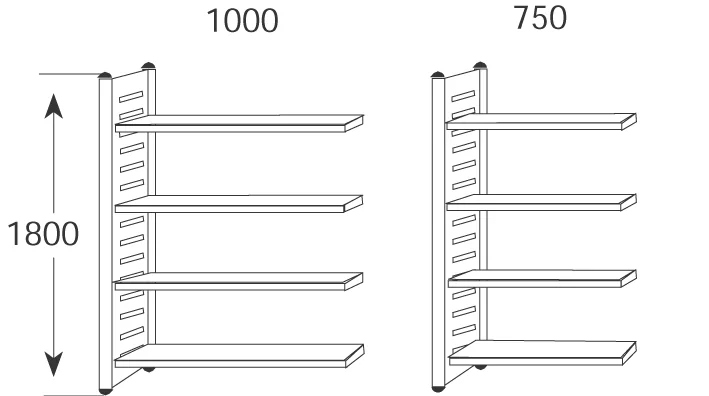 kerkmann Rayonnage 'M2', (L)750 x (H)1.800 mm - OEM 51580711
