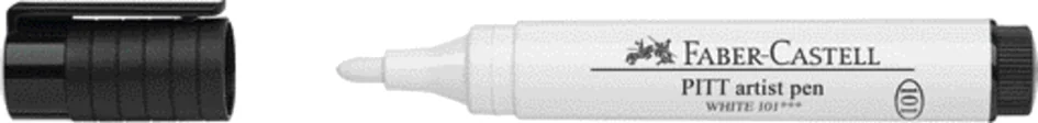 FABER-CASTELL Feutre PITT artist pen, blanc - OEM 167501