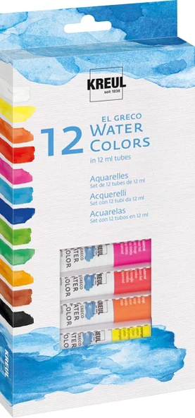 KREUL Peinture aquarelle el Greco, 12 ml, kit de 12 - OEM 26050