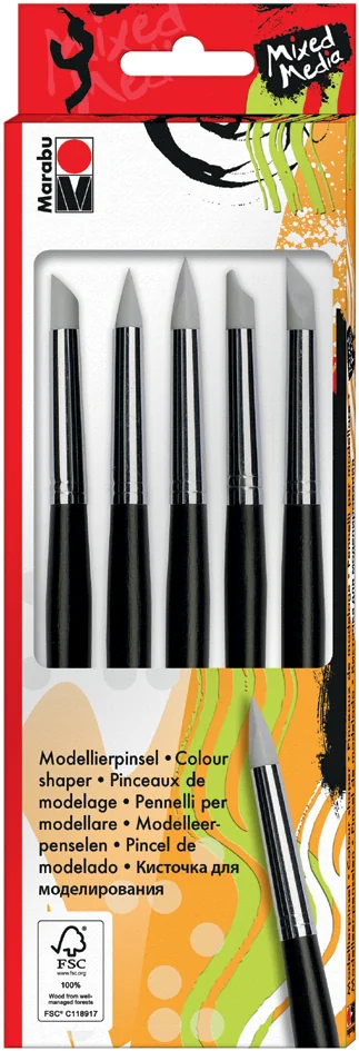 Marabu Kit de pinceau de modélage, pointe en silicone - OEM 0173000000020