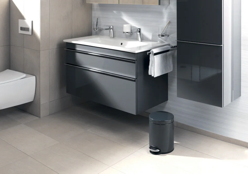 DURABLE Poubelle à pédale métal, rond, 5 litres, anthracite - OEM 3410-58