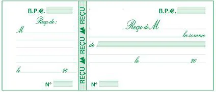 EXACOMPTA Carnet à souche 'Reçus', 90 x 130 mm horizontal - OEM 10E