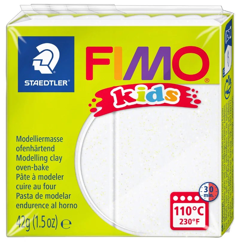 FIMO kids Pâte à modeler, à cuire, 42 g, rose paillette - OEM 8030-262