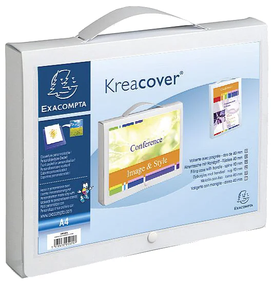 EXACOMPTA Boîte valisette avec poignée Kreacover, A4, PP - OEM 5925E
