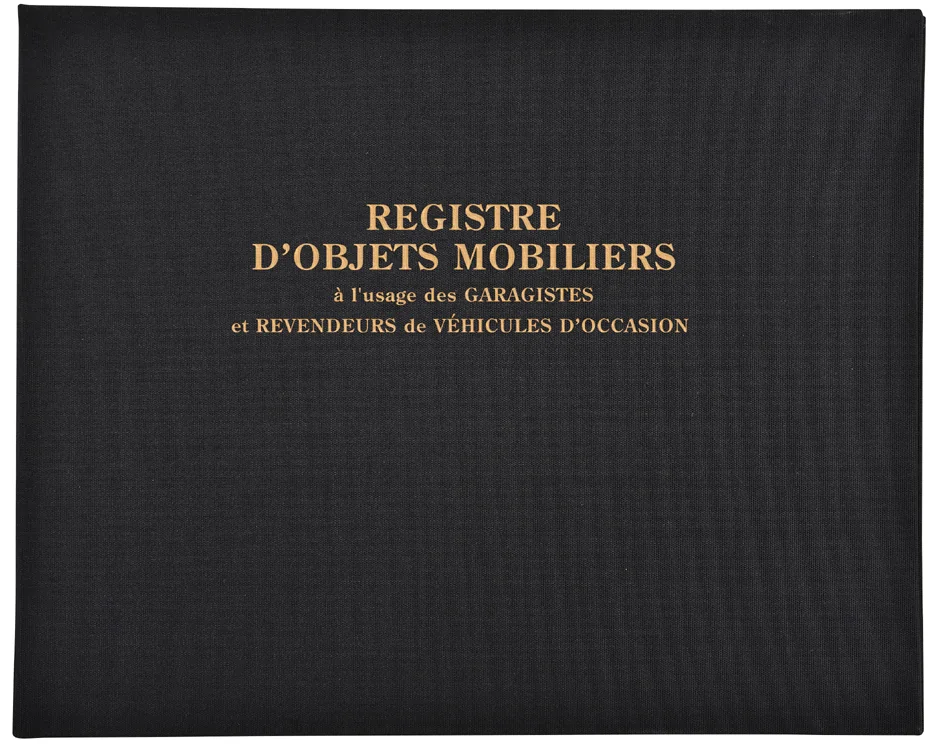 EXACOMPTA Registre 'Objets mobiliers pour les garagistes' - OEM 4441E