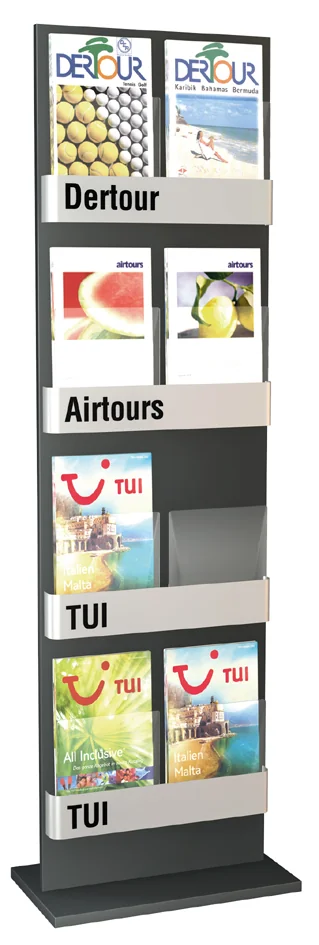 kerkmann Présentoir à prospectus sur pied First, 4 bacs - OEM 41659614 – Image 2