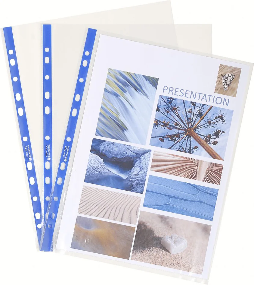 EXACOMPTA Pochette perforée Stop Doc, A4, PP, transparent - OEM 5875E