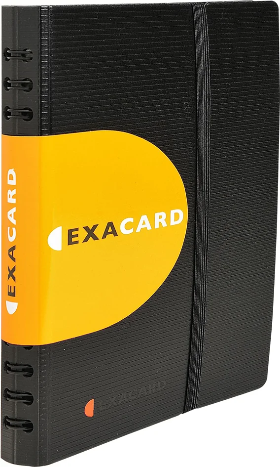 EXACOMPTA Classeur pour cartes de visite EXACARD, PP, noir - OEM 75034E
