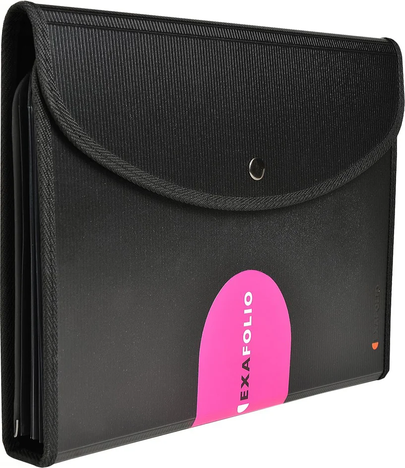 EXACOMPTA Trieur conférencier EXAFOLIO, 6 compartiments,noir - OEM 55834E