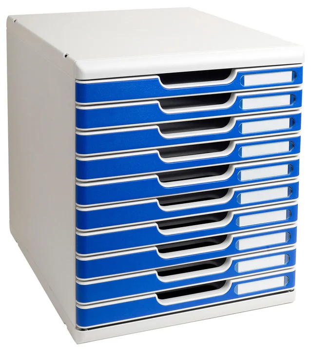 EXACOMPTA Module de classement MODULO A4, 10 tiroirs, bleu - OEM 302003D – Image 5