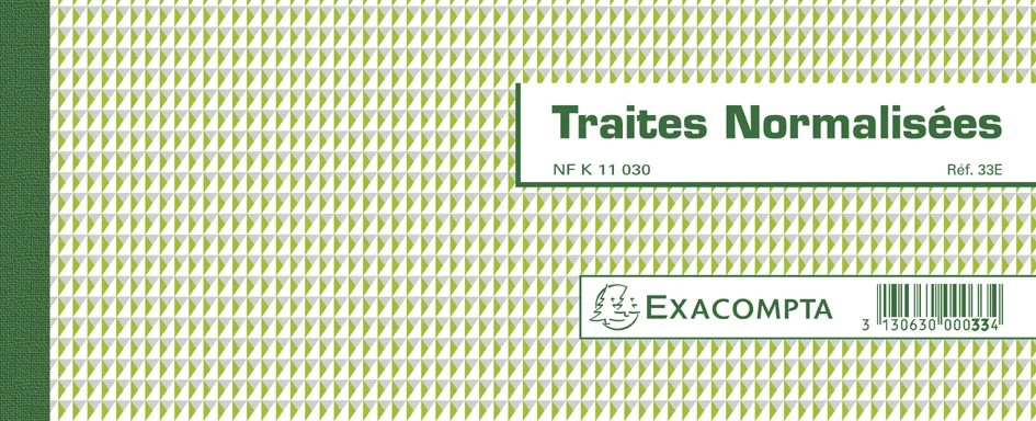 EXACOMPTA Carnet à souche 'Traites normalisées' - OEM 33E