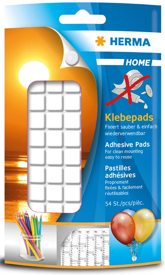 HERMA Pastille adhésive, amovible, réutilisable, blanc - OEM 1350