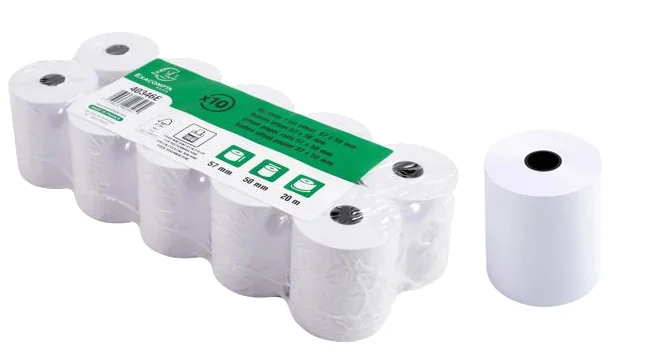 EXACOMPTA Bobine pour caisses, 57 mm x 20 m x 12 mm - lot de 10 - OEM 40346E