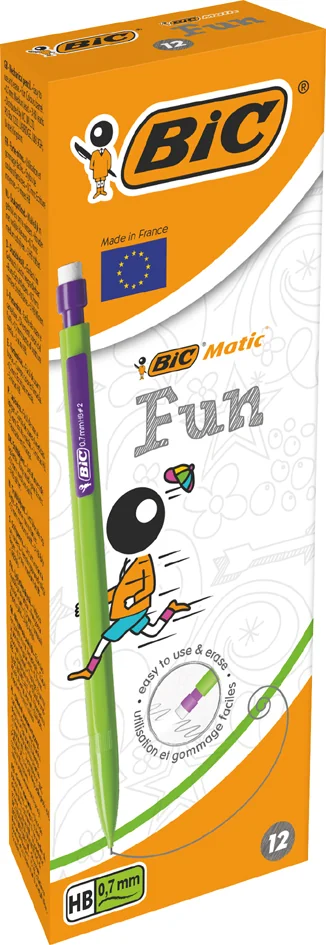 BIC Porte-mines Matic Fun, épaisseur du mine: 0,7 mm - lot de 12 - OEM 8209602