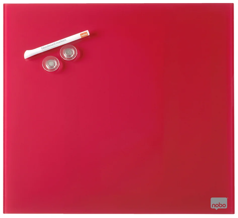 nobo Tableau magnétique en verre, (L)450 x (H)450 mm, rouge - OEM 1903955 – Image 3