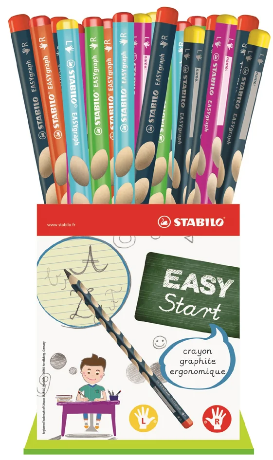 STABILO Crayon graphite EASYgraph, présentoir carton de 36 - OEM F49498