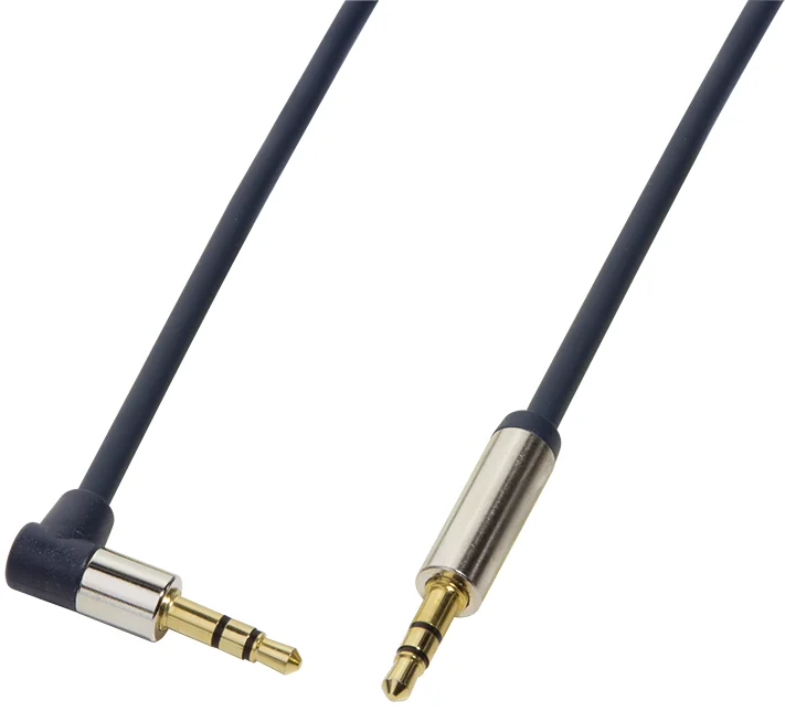 LogiLink Câble audio, 2 x jack mâle 3,5 mm, 1,5 m, coudé - OEM CA11150