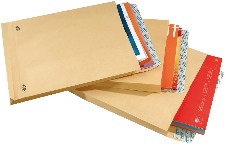 GPV Pochettes à soufflets, C4, 229 x 324 mm, kraft brun - OEM 6720