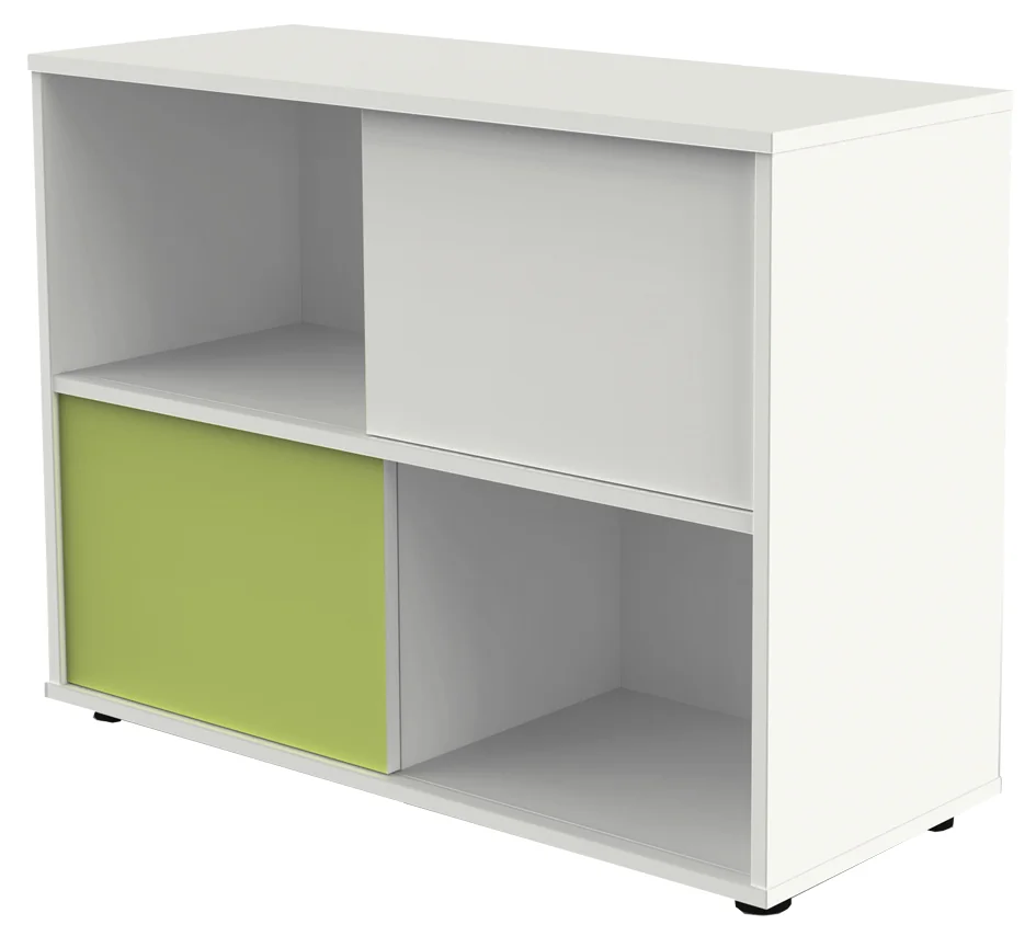 kerkmann Étagère à portes coulissantes, blanc/vert - OEM 13445910