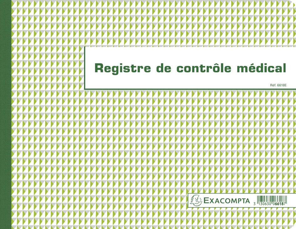 EXACOMPTA Piqûre 'Registre de contrôle médical', 240 x 320mm - OEM 6618E