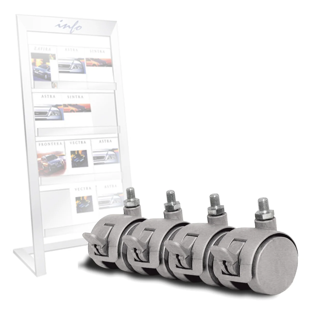 kerkmann Kit de roulettes pour étagère à prospectus Denver - OEM 39672514