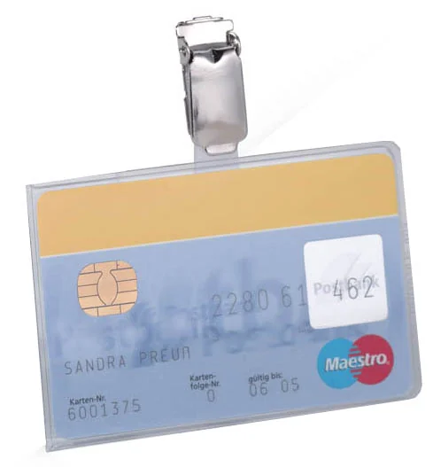 DURABLE Porte-badge, avec clip, 54 x 90 mm, format paysage - OEM 8113-19