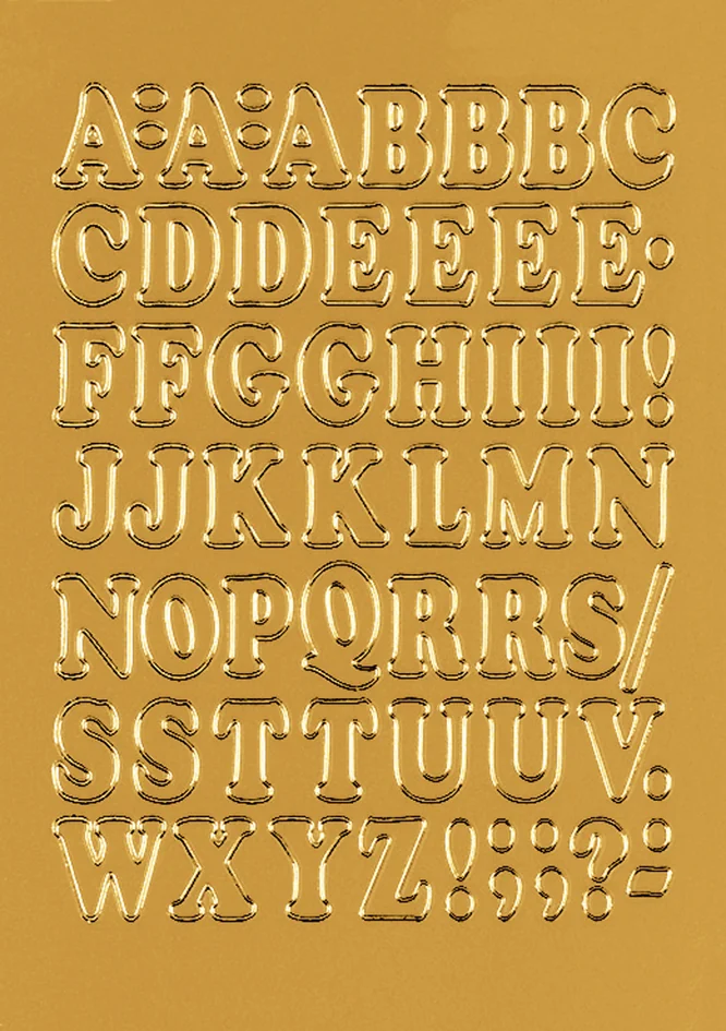 HERMA stickers alphabétique A-Z, film or, 12 mm de hauteur - OEM 4183