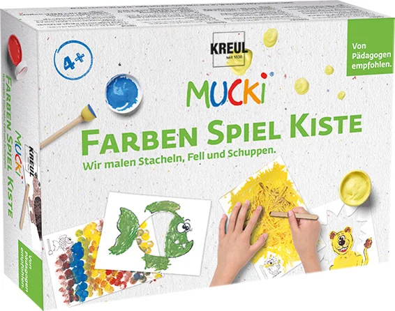 KREUL Gouache aux doigts 'MUCKI', kit de peinture pour jouer - OEM 29102