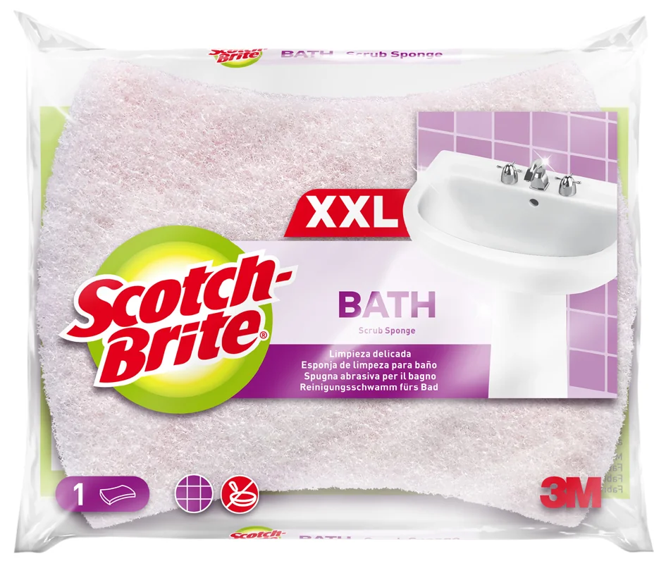 Scotch Brite Scotch-Brite Eponge de nettoyage Bath XXL, rose/blanc - OEM 3100038215