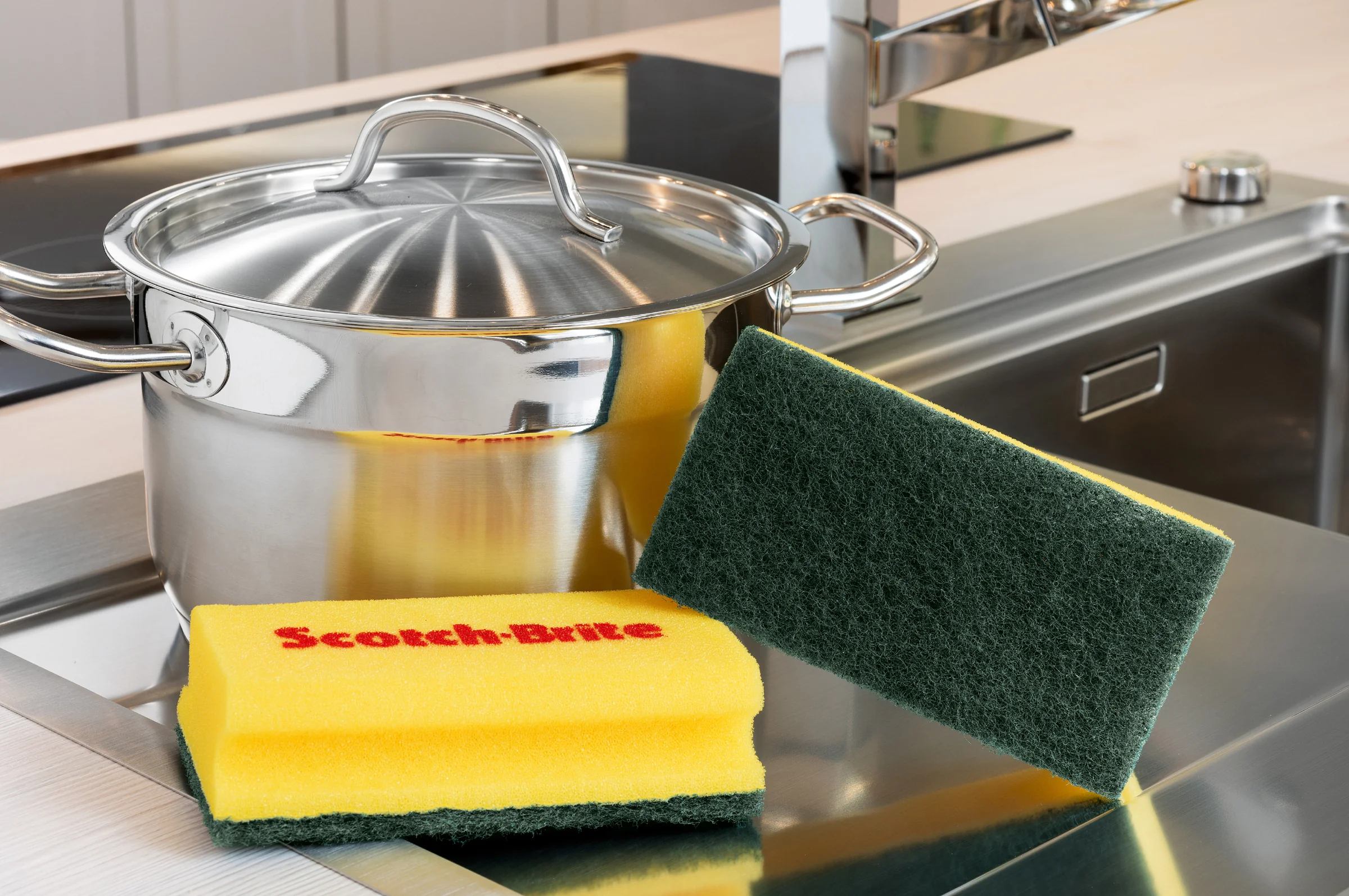 Scotch Brite Scotch-Brite Eponge de nettoyage Classic XXL, vert/jaune - OEM 3100049436