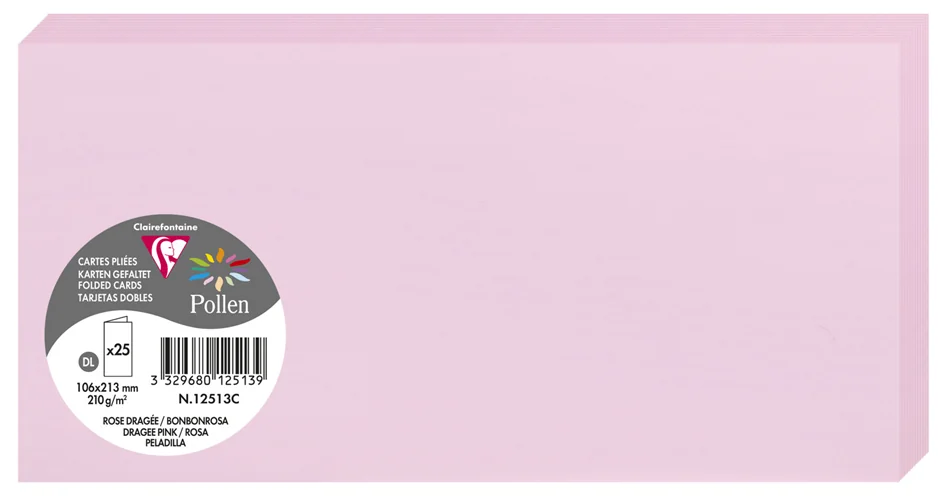 Pollen by Clairefontaine Carte double DL, jaune soleil - OEM 12523C