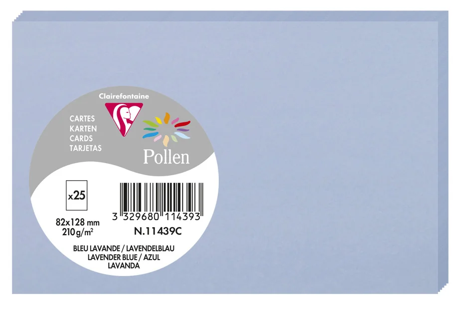Pollen by Clairefontaine Carte 82 x 128 mm, rouge groseille - OEM 1425C